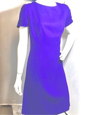 Liz Claiborne Vibrant Purple Short-Sleeve Midi Dress